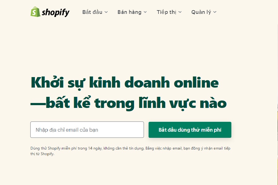 Thiết kế website bán hàng chuyên nghiệp với shopify
