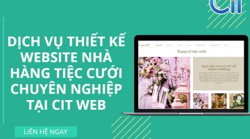 Dịch vụ thiết kế website nhà hàng tiệc cưới của CIT WEB – Đảm bảo sang trọng, chuyên nghiệp 100%