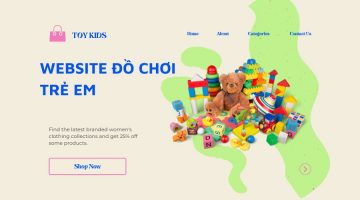 Thiết kế website đồ chơi trẻ em đa màu sắc chuyên nghiệp