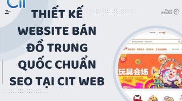 Thiết kế website đặt hàng Trung Quốc chuẩn SEO – Giá ưu đãi tại CIT WEB
